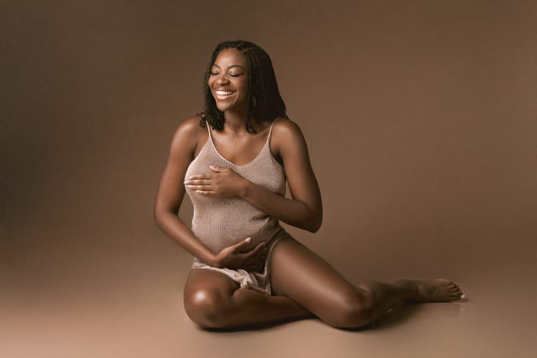 Maternity Studio portrait in Austin Texas