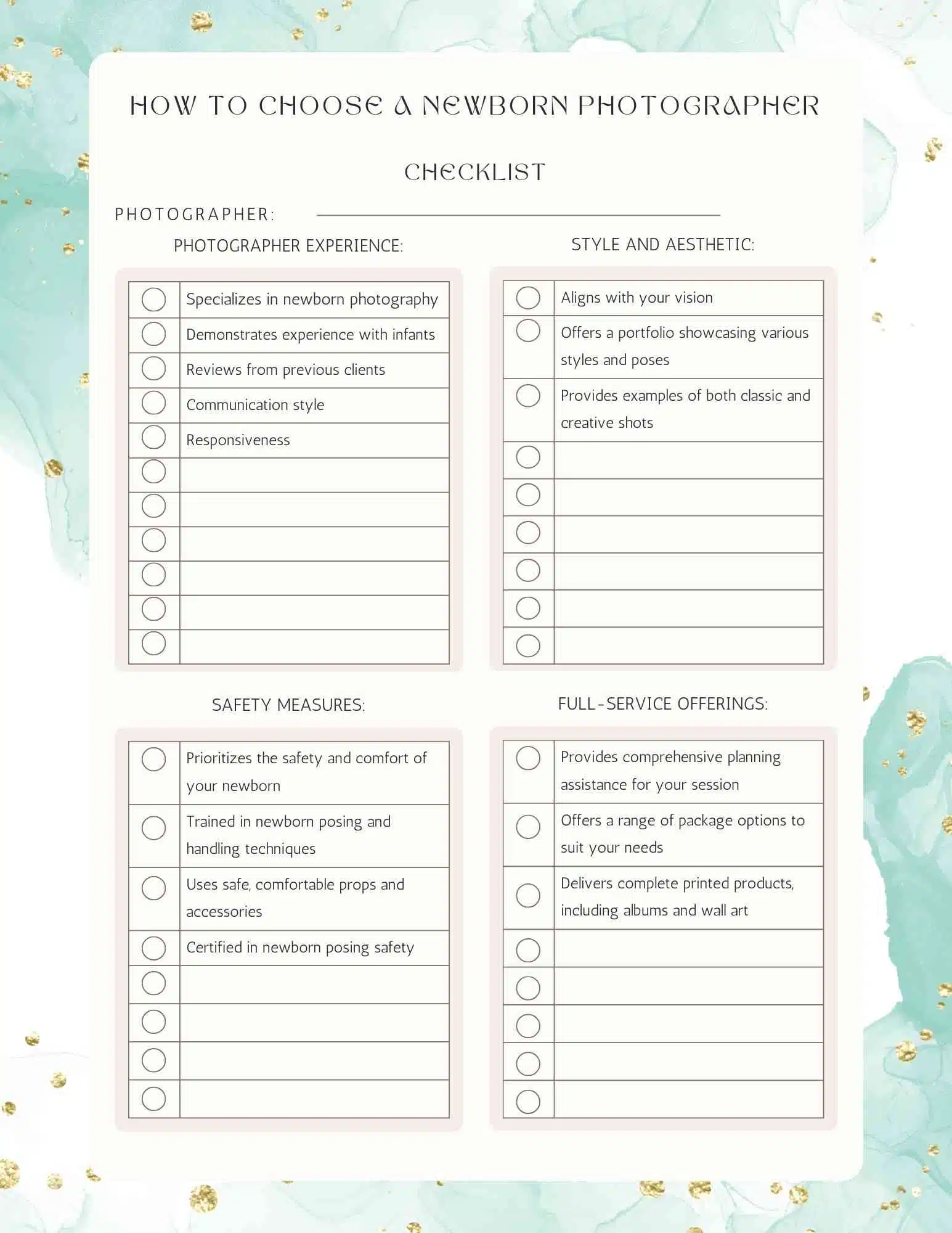 How to Choose a Newborn Photographer - Checklist for Success 7 How to Choose a Newborn Photographer