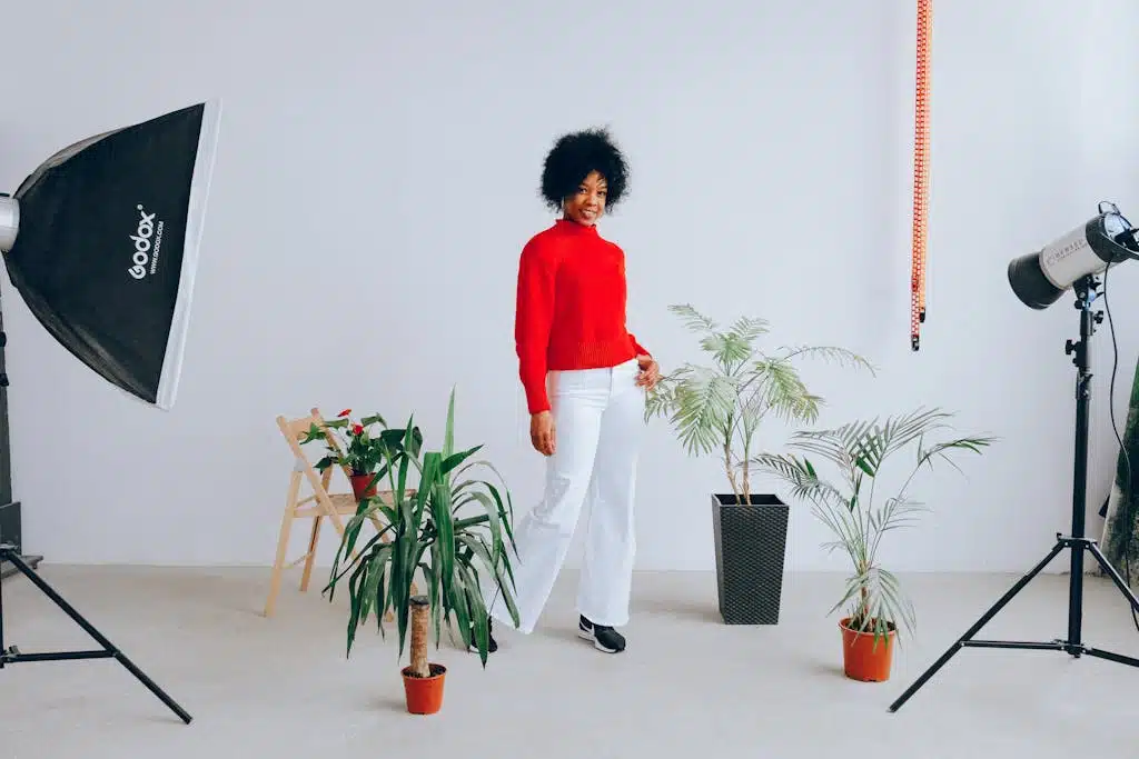 Legacy Of Motherhood | Zesty Orange Photography 12 Smiling ethnic woman having photo session with plants