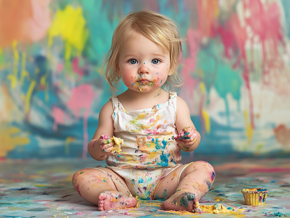 cake smash alternatives painting party Austin Portrait Photography