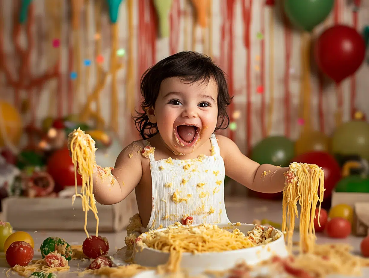 9 Unique Cake Smash Alternatives for Your Baby’s First Birthday Session 12 cake smash alternatives pasta 1 Austin Portrait Photography