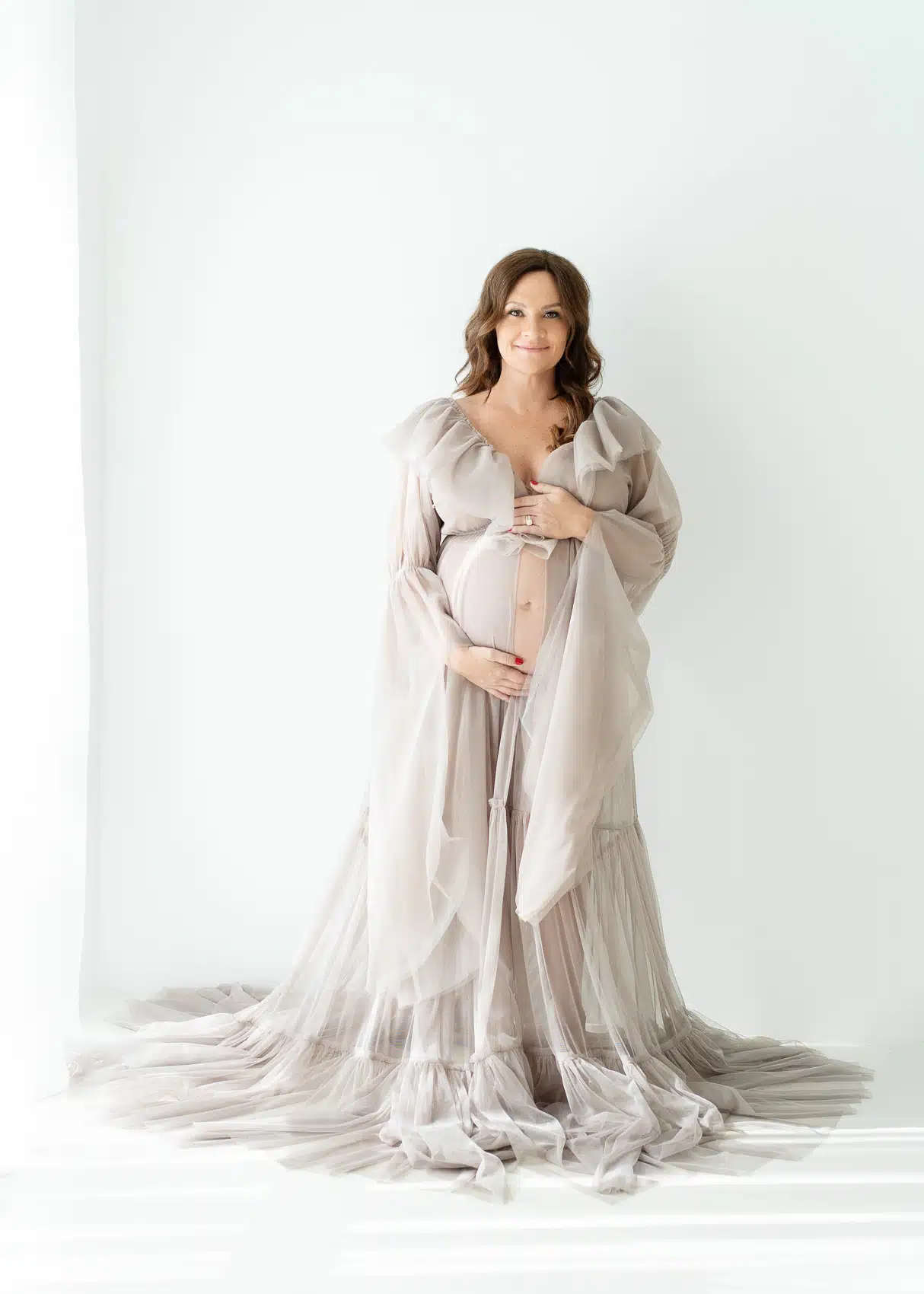 Maternity Gowns and Wardrobe in Austin | Zesty Orange Photography 201 Austin Maternity Photography 48 copy with pets Austin Elopement & Portrait Photographer