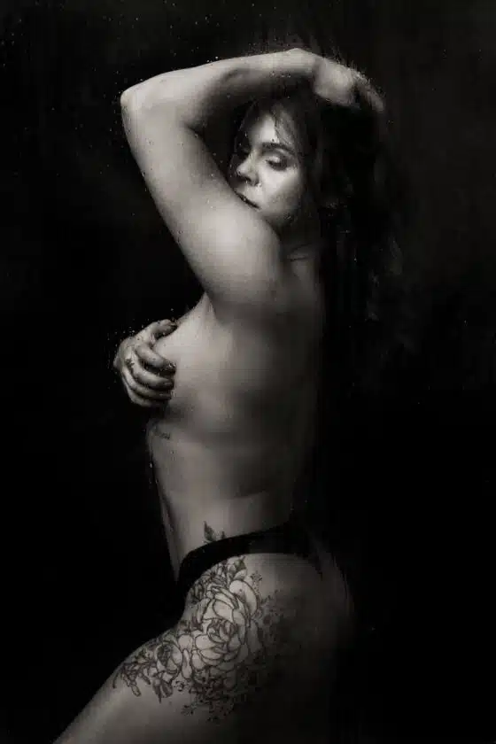 What Does Retouching Mean in Boudoir Photography | dark and moody boudoir photography