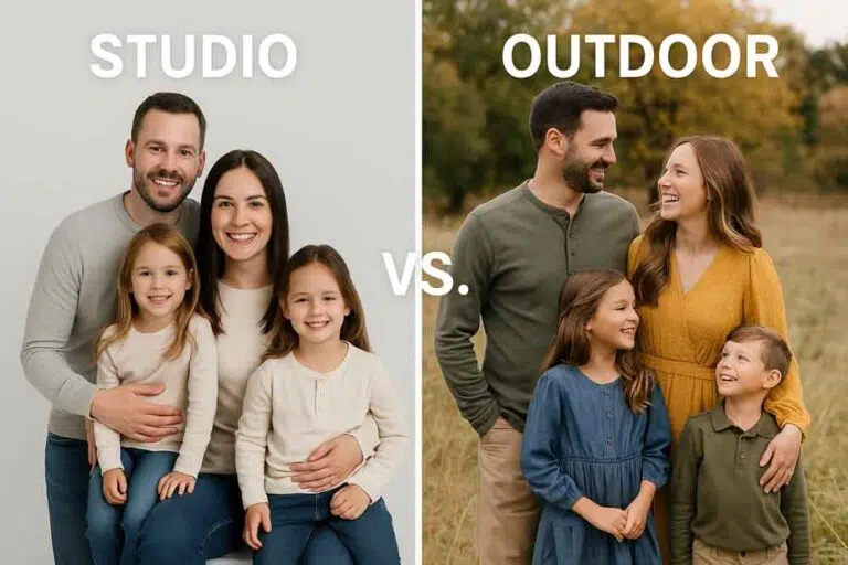 Studio vs Outdoor Family Photos