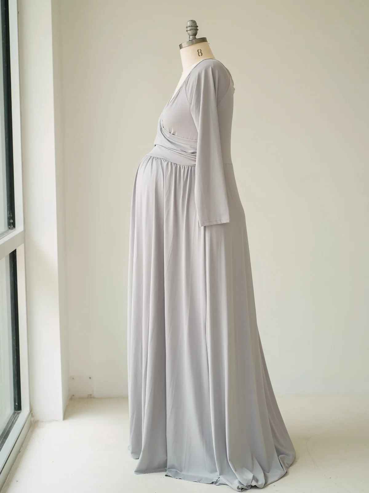 Maternity Gowns and Wardrobe in Austin | Zesty Orange Photography 5 Adele gray side Austin Elopement & Portrait Photographer
