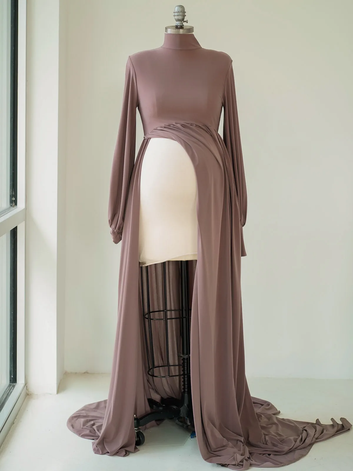 Maternity Gowns and Wardrobe in Austin | Zesty Orange Photography 22 Astrid purple open front Austin Elopement & Portrait Photographer