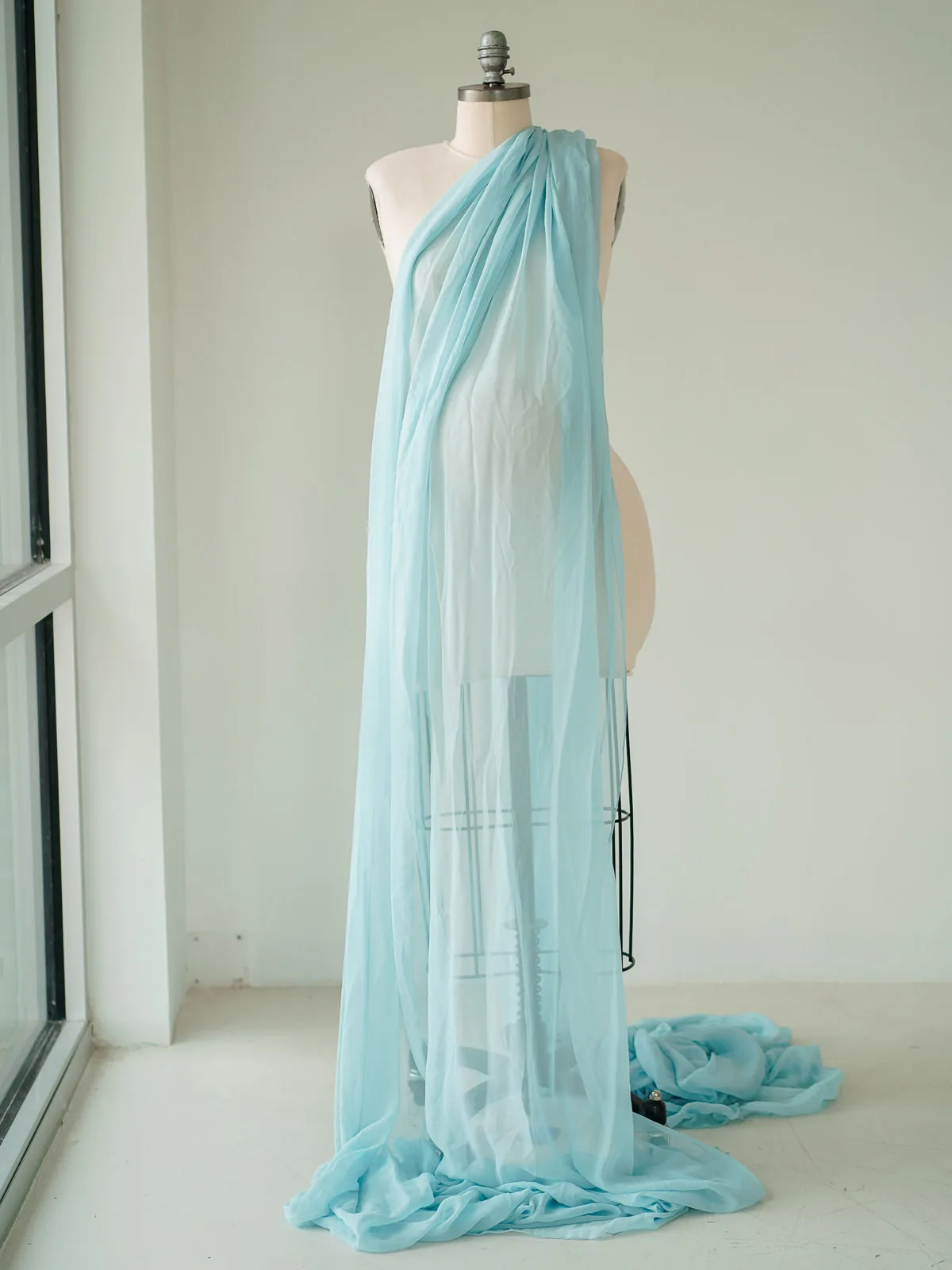 Maternity Gowns and Wardrobe in Austin | Zesty Orange Photography 36 Azure blue fabric Austin Elopement & Portrait Photographer