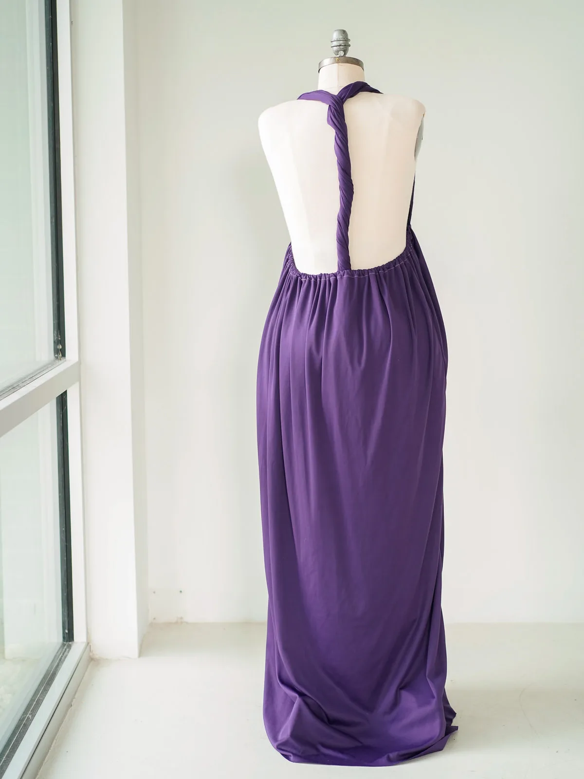 Maternity Gowns and Wardrobe in Austin | Zesty Orange Photography 89 Dahlia purple back Austin Elopement & Portrait Photographer