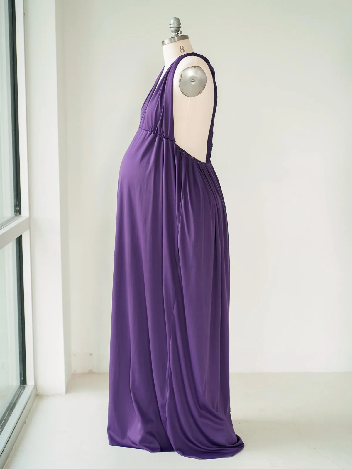 Maternity Gowns and Wardrobe in Austin | Zesty Orange Photography 88 Dahlia purple side Austin Elopement & Portrait Photographer
