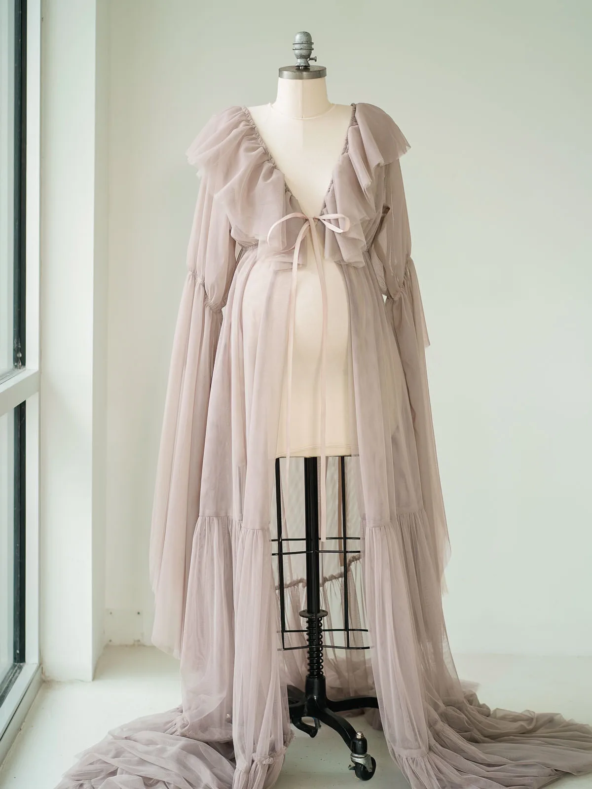 Maternity Gowns and Wardrobe in Austin | Zesty Orange Photography 196 Lavinia purple open front Austin Elopement & Portrait Photographer