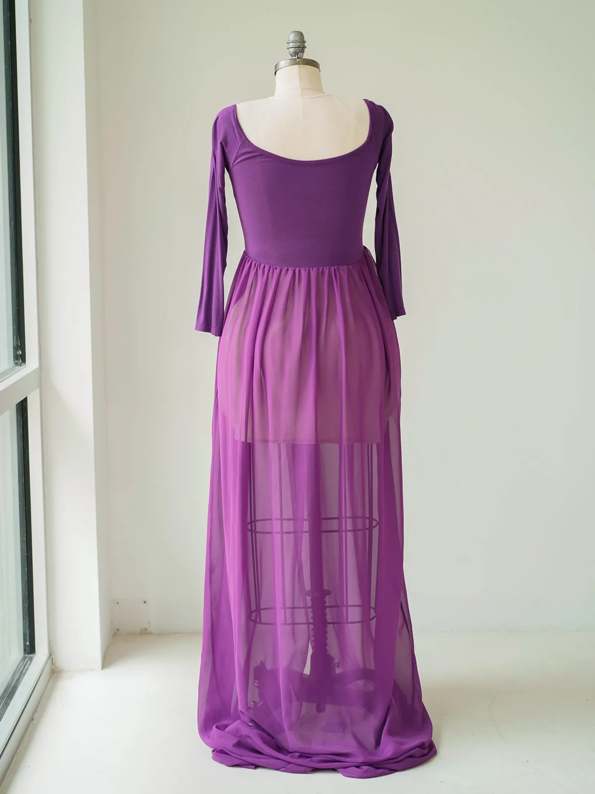 Maternity Gowns and Wardrobe in Austin | Zesty Orange Photography 224 Maeve purple back Austin Elopement & Portrait Photographer