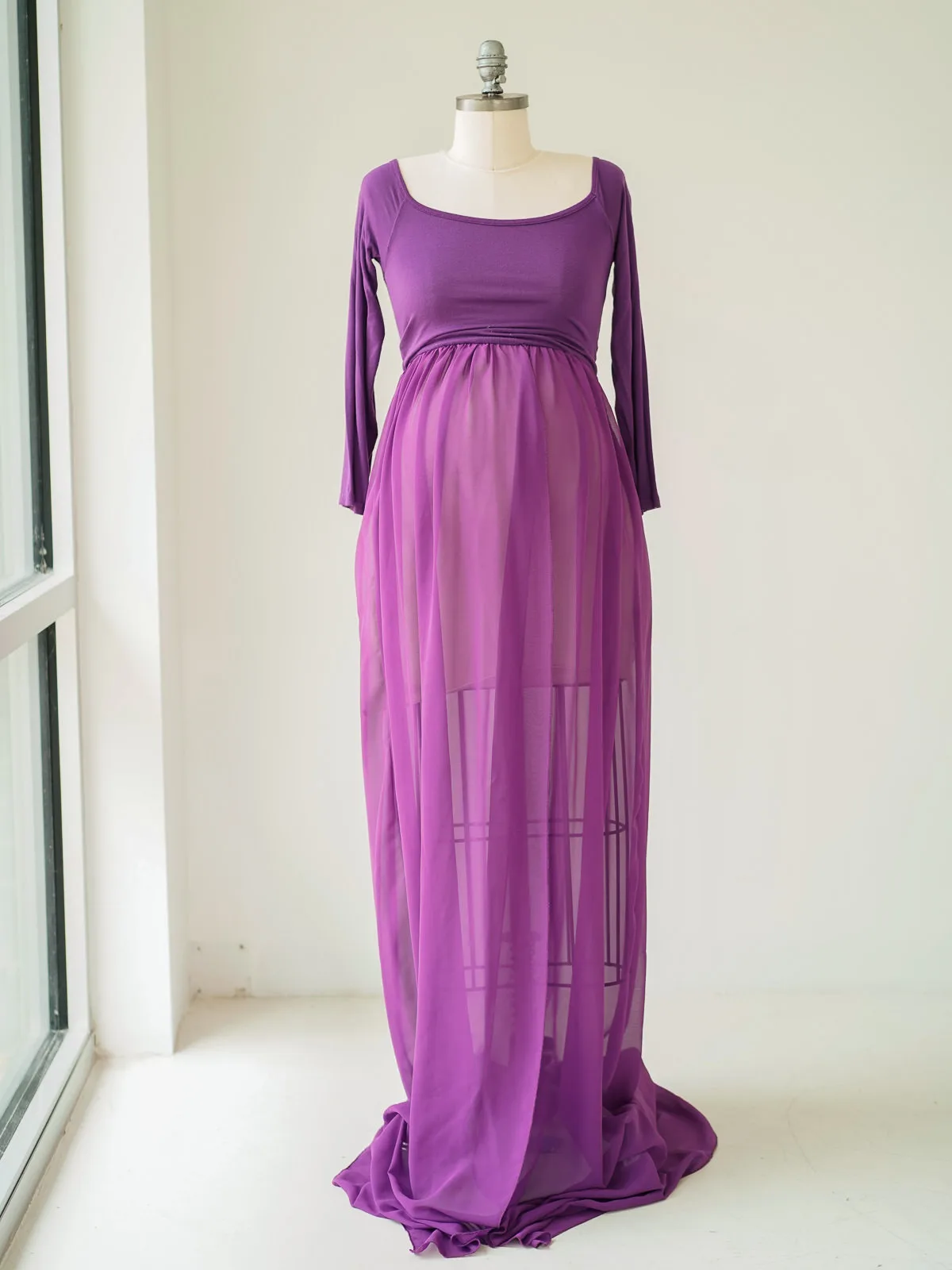 Maternity Gowns and Wardrobe in Austin | Zesty Orange Photography 222 Maeve purple front Austin Elopement & Portrait Photographer
