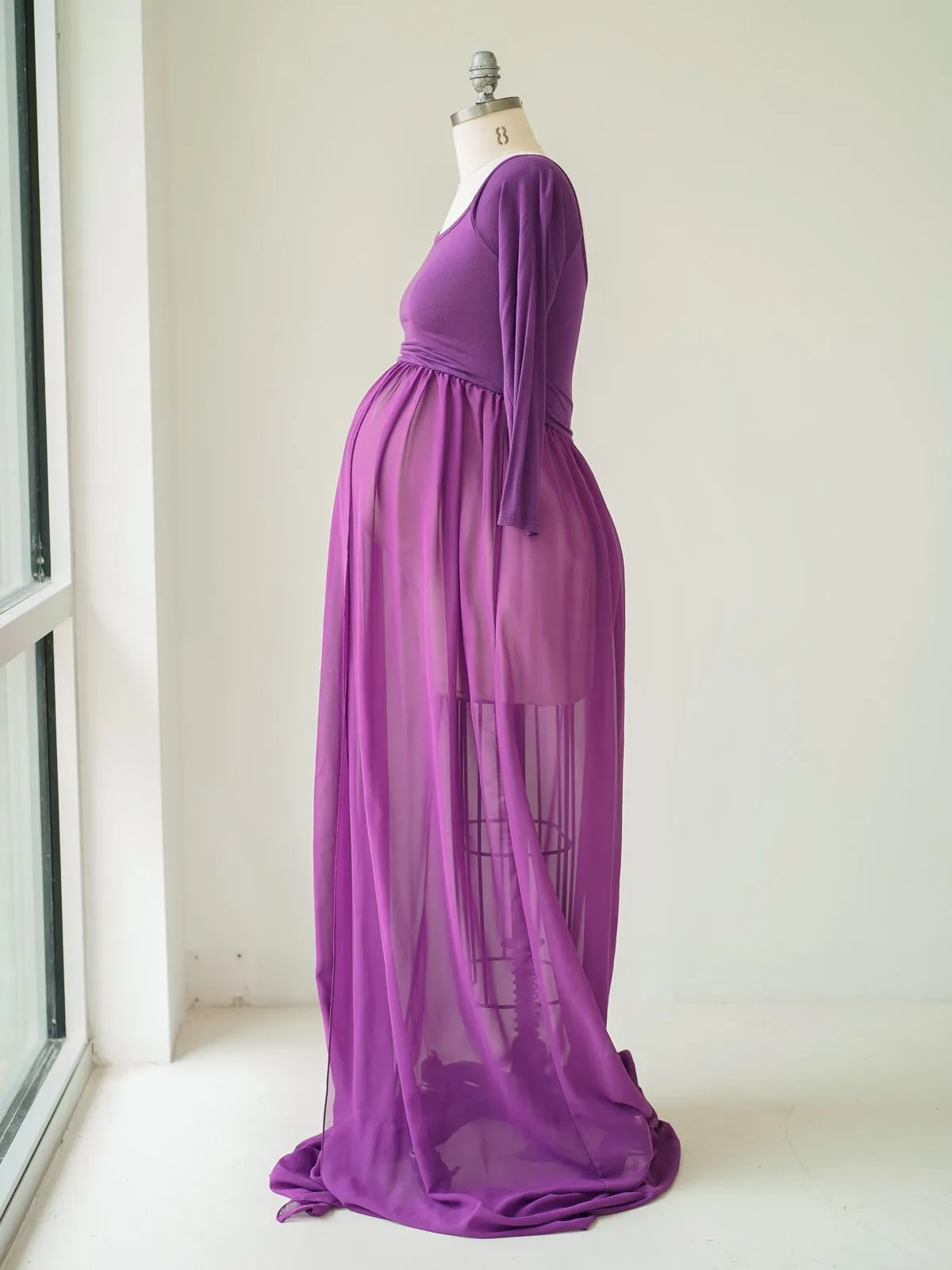 Maternity Gowns and Wardrobe in Austin | Zesty Orange Photography 223 Maeve purple side Austin Elopement & Portrait Photographer