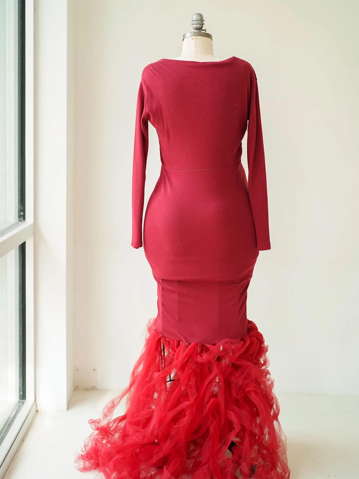 Maternity Gowns and Wardrobe in Austin | Zesty Orange Photography 258 Morgana red back Austin Elopement & Portrait Photographer