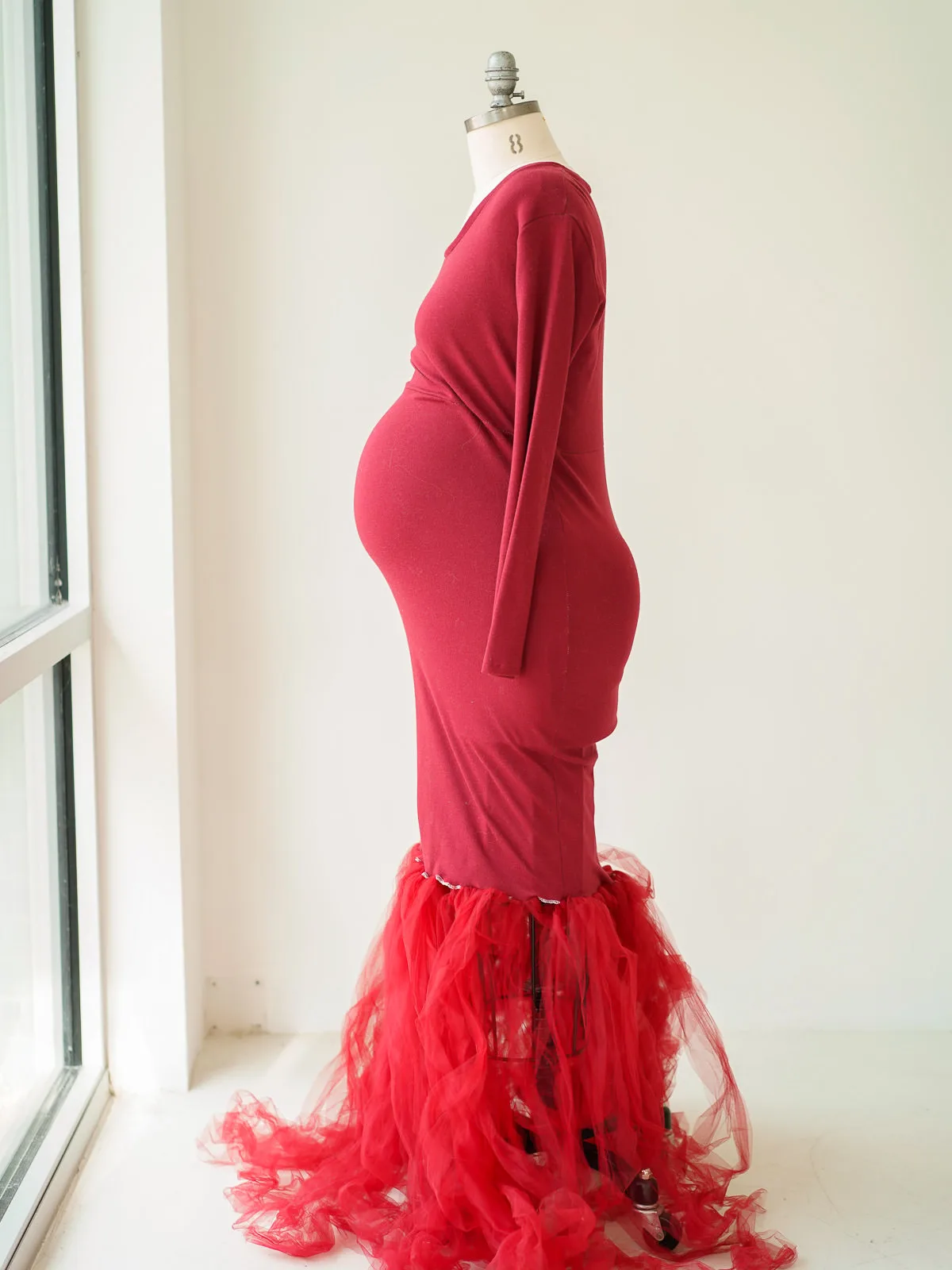 Maternity Gowns and Wardrobe in Austin | Zesty Orange Photography 257 Morgana red side Austin Elopement & Portrait Photographer