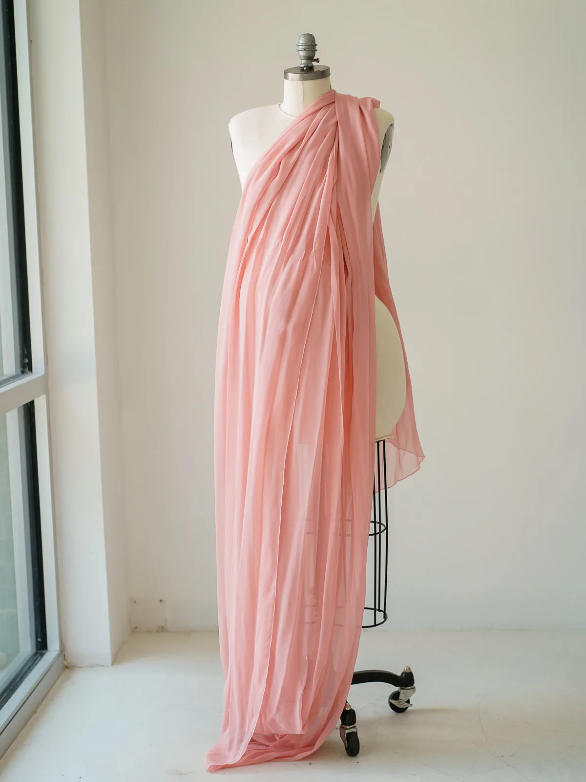 Maternity Gowns and Wardrobe in Austin | Zesty Orange Photography 284 Peony pink fabric Austin Elopement & Portrait Photographer